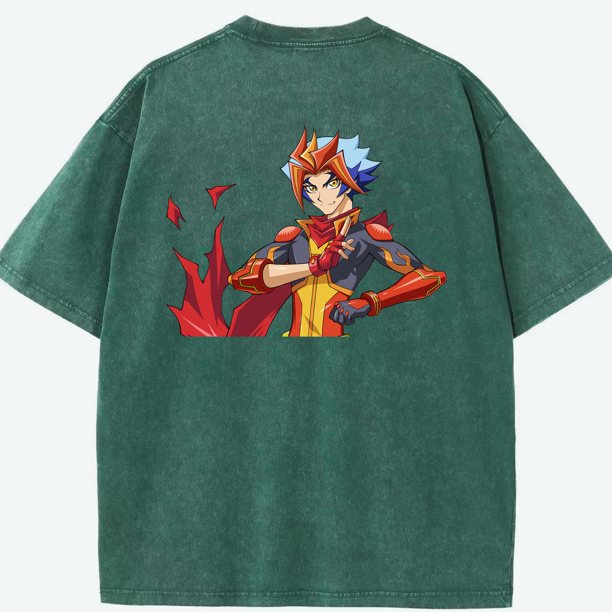 （画像用） 遊☆戯☆王 Yu-Gi-Oh! 綿100% ヴィンテージ風 半袖Tシャツ（背面プリント）